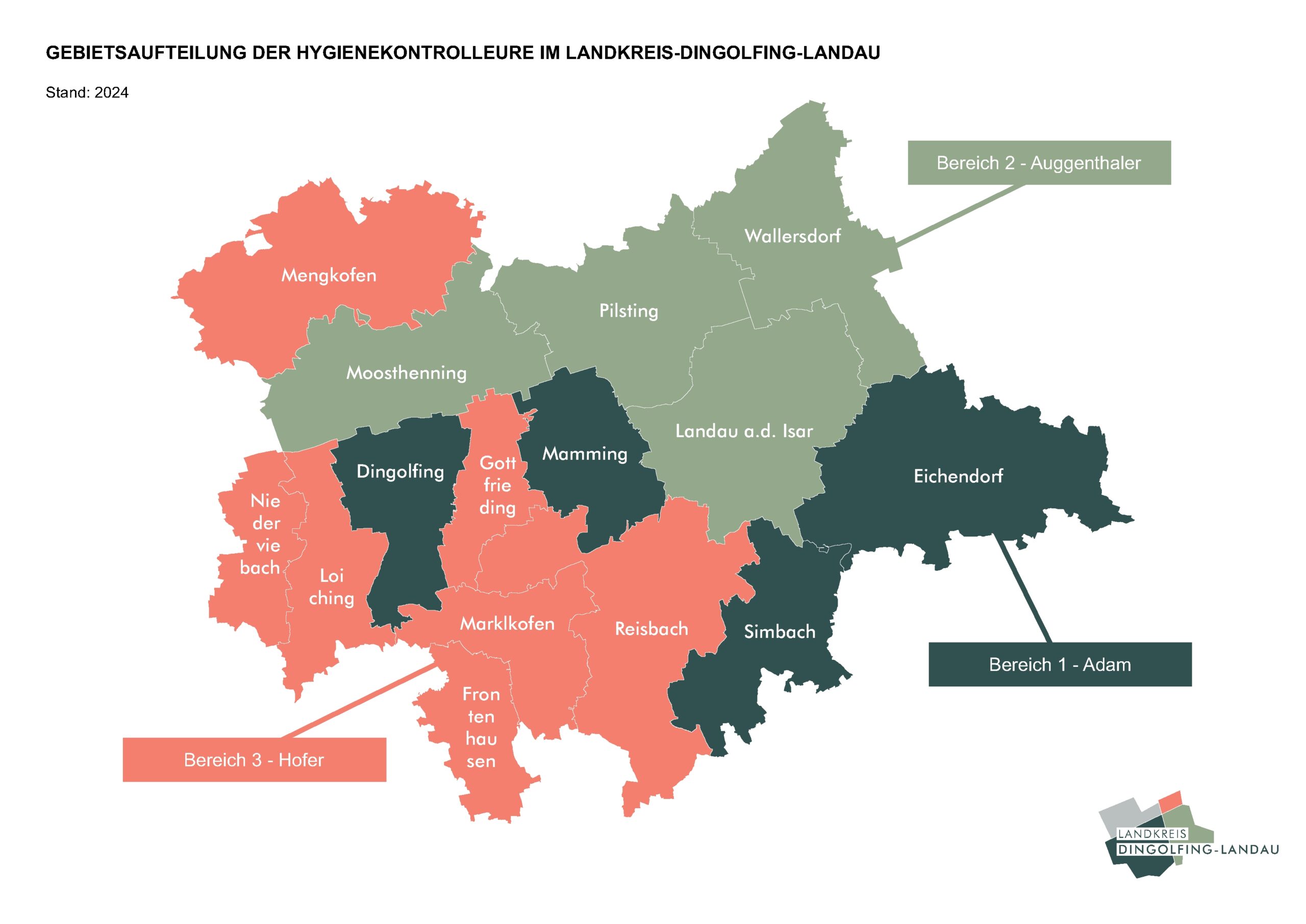 Gebietsaufteilung der Hygienekontrolleure